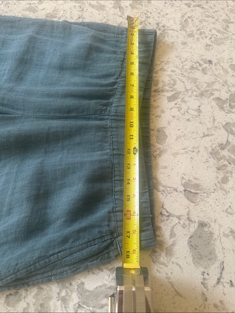 PureJill Linen Women's Wide-Leg Pants in Teal - Picture 6 of 12